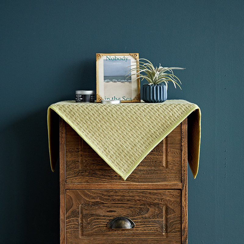 Planting love box side a few cloth American bedside table cover cloth cotton and linen dustproof cloth refrigerator corner cabinet cloth cover custom design