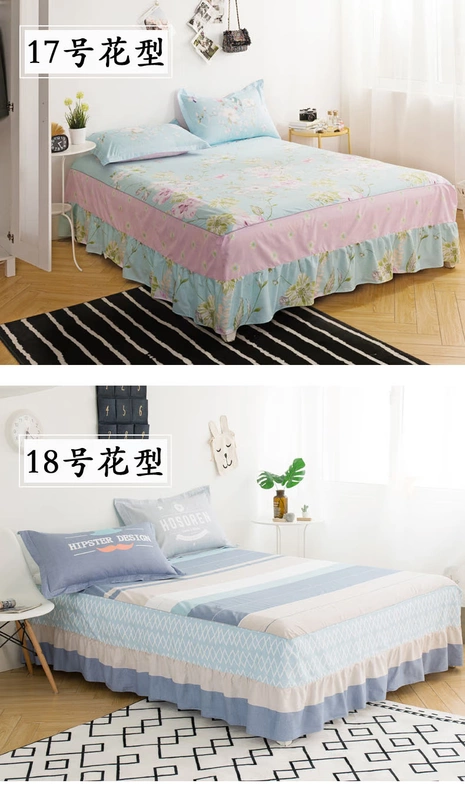 Bông một mảnh bìa giường ngủ bông bedspread váy 1.2M1.5 giường 1.8 * 200 * 220 m mùa xuân và mùa hè tấm trượt - Váy Petti