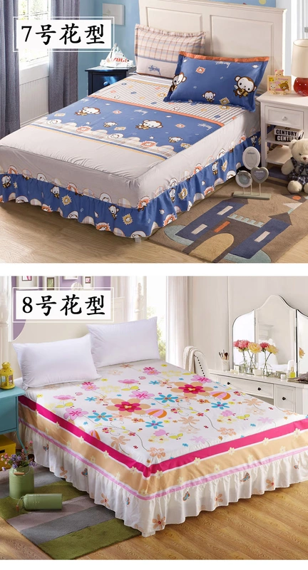 Bông một mảnh bìa giường ngủ bông bedspread váy 1.2M1.5 giường 1.8 * 200 * 220 m mùa xuân và mùa hè tấm trượt - Váy Petti