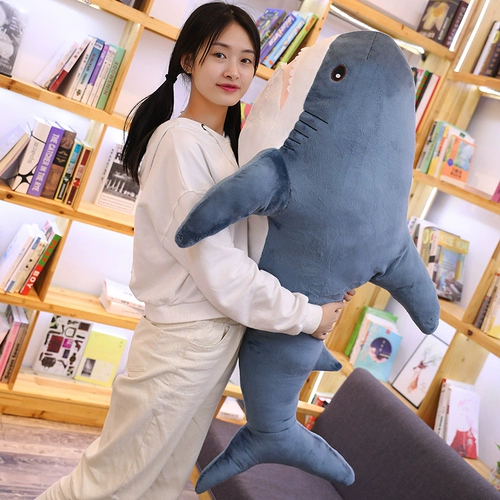 Плюшевая подушка, игрушка, большая белая акула, детская тряпичная кукла для мальчиков для сна