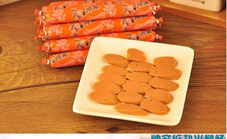 Dog ham xúc xích 15 gam * 20 pet dog xúc xích thịt bò hương vị dog snack đào tạo thưởng thức chó đồ ăn nhẹ