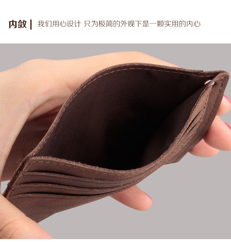 Bộ thẻ xe buýt nhỏ cho nam và nữ gói thẻ da bằng lái xe đặt giấy phép lái xe đặt ví một gói thẻ siêu mỏng nhỏ gọn dây đeo thẻ tên