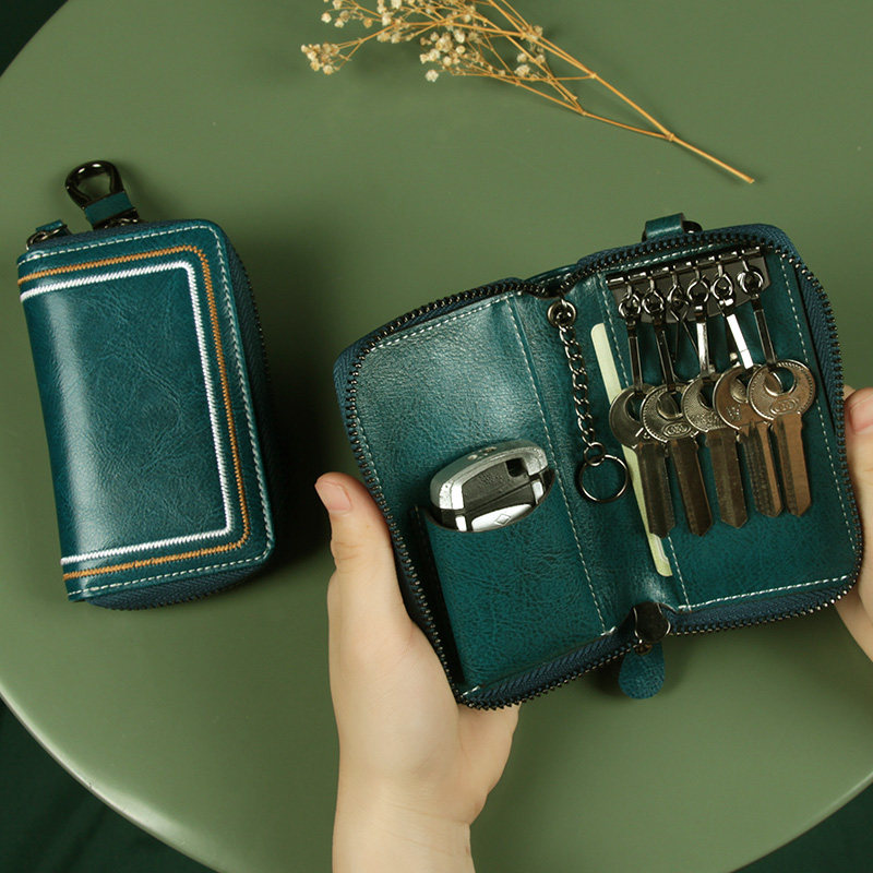 Net Red Key Pack woman small Jane approximately large capacity genuine leather cute and delicate car Home multifunction key storage