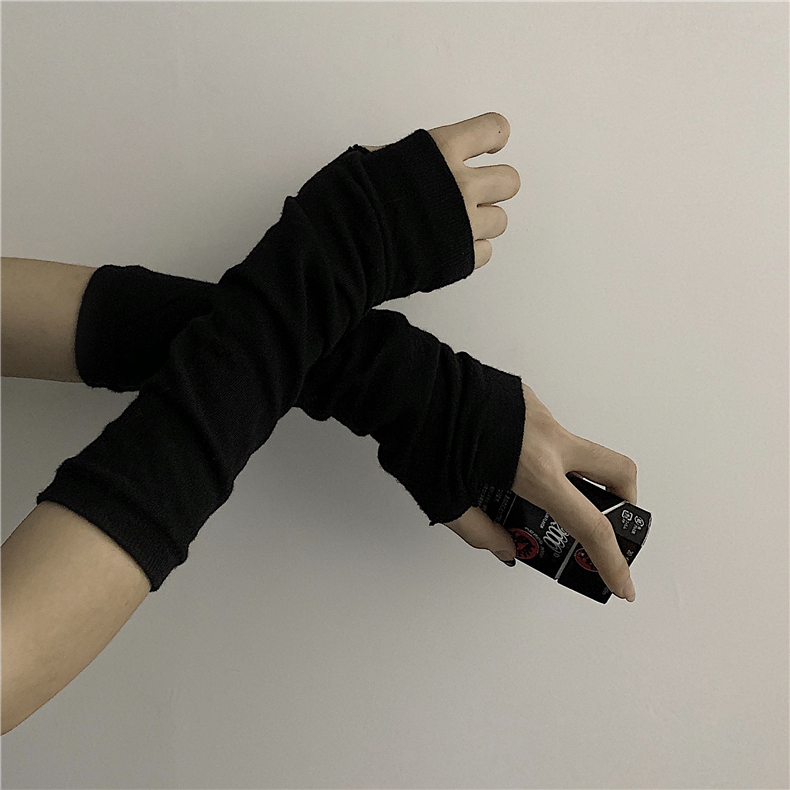 Japanese Style ins Harajuku Trendy Brand Ninja Fingerless Gloves Yamamoto Dark Style Sun Protection Half-Finger Sleeves Unisex Versatile Trendy