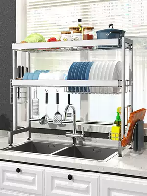 304 stainless steel dish rack sink drain rack kitchen sink sink bowl rack kitchen ware storage rack