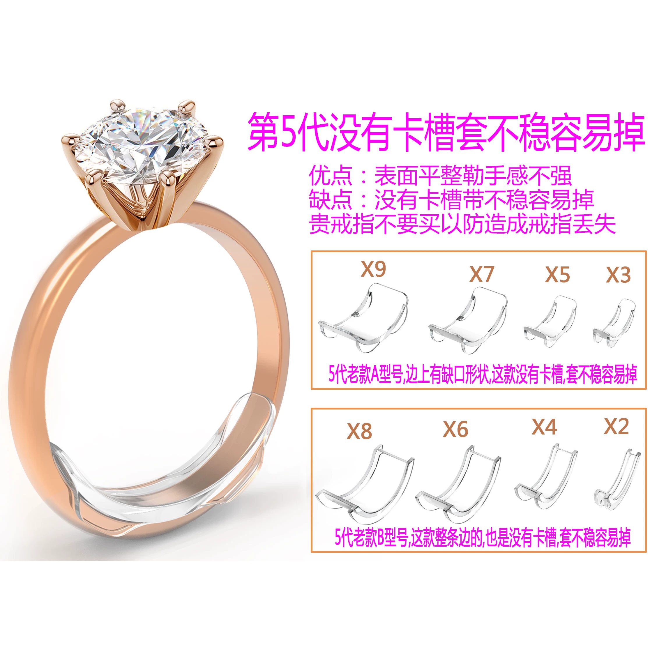 Invisible transparent ring, fishing line