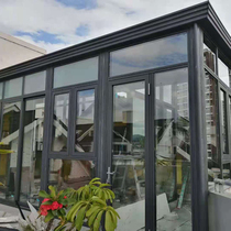 Insulated tempered glass sun room covered with flat roof broken bridge aluminum doors and windows Sunshine Room steel structure sunshine room sealed Terrace