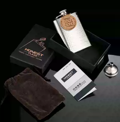 Germany imported 304 stainless steel 4 oz two or two small wine jug Friends party BBQ small wine jug metal wine bottle