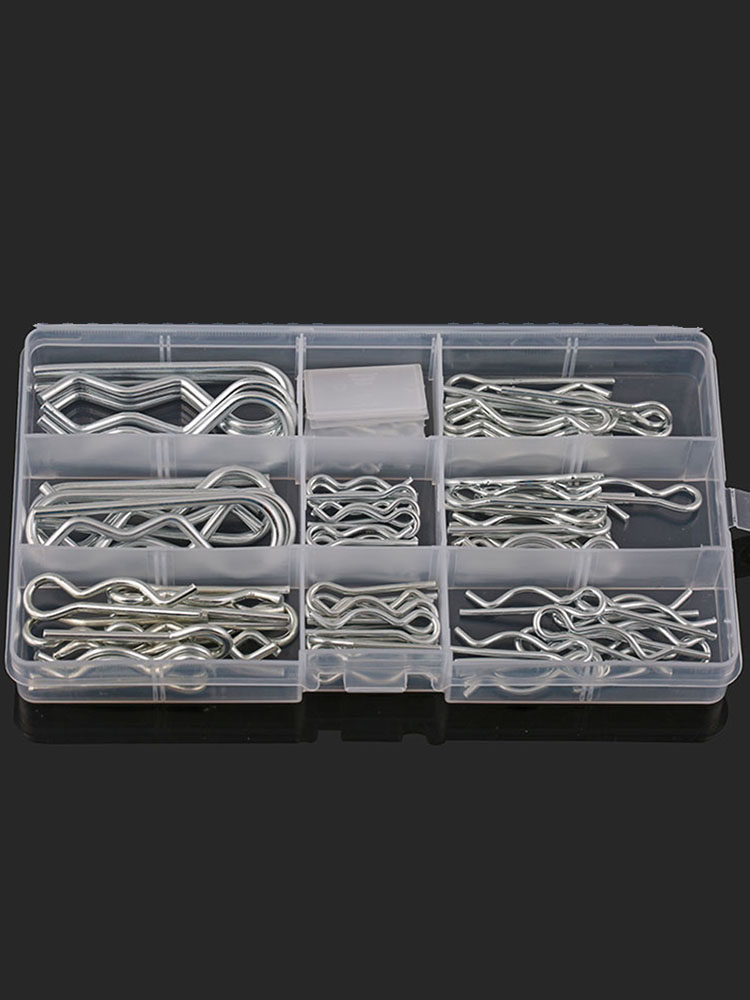 Household wave spring pin Galvanized opening pin B-pin Shaft pin latch lock R-pin combination set