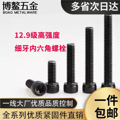 12 Class 9 high strength fine tooth hexagon screw Full tooth screw bolt M6M8M10*1*1 25*8x12x20