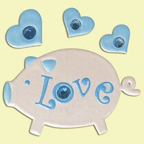 Shanghai Spot Japan Straight Sends High Time Painted Cute Little Pig Blue Phone Stickers