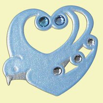 Shanghai spot Japan straight away with high time painted small bird loving blue phone stickers