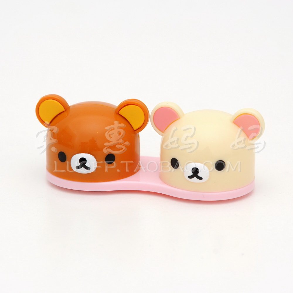 Shanghai Spot Japan Rilakkuma Easy Bear Super Cute Solid Bear Glasses Case