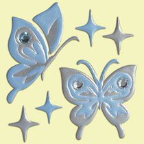 Shanghai spot Japan straight away with high time painted butterfly blue phone stickers