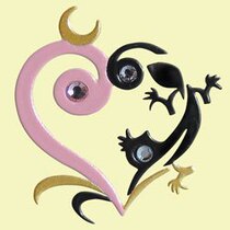 Shanghai Spot Japan Straight Sends High Time Painted Lizard Pink Phone Stickers