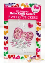Shanghai Spot Japan Straight Away Hello Kitty Flash Drill Stickers Mobile Phone Sticker Pink Bow Tie