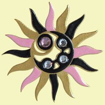 Shanghai Spot Japan Straight Sends High Time Painted Sun Pink Phone Stickers