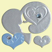 Shanghai Spot Japan Straight Away With High Time Painted Double Hearts Phone Stickers