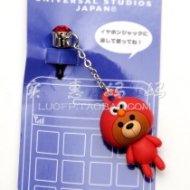 Special spot Japan Universal Studios Sesame Street Amo Flash Diamond Bear pack 3 5mm dust plug