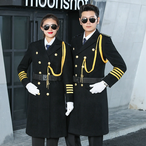 Демисезонное шерстяное пальто для отеля подходит для мужчин и женщин, униформа для работы, комплект