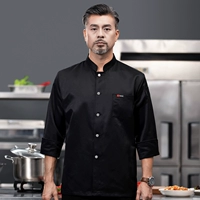 Черный топ с длинными рукавами (кожа Sc-Singl Row) (метка кожи Sc-Single Row)