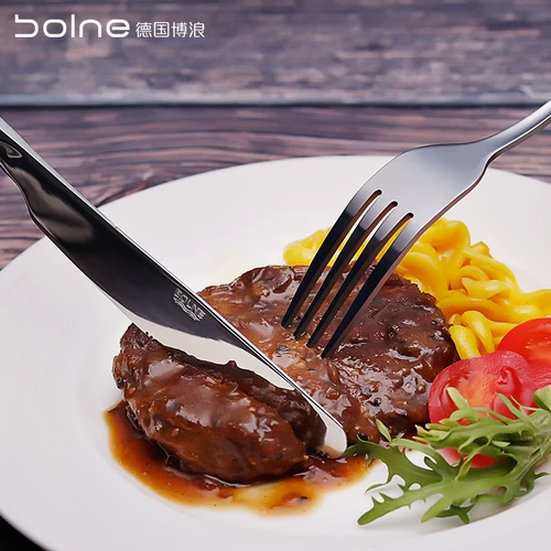 博浪 Комплект из нержавеющей стали, посуда, вилка, увеличенная толщина, 3 предмета