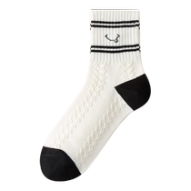 Zhuji Socks Womens Spring and Autumn Sweat-Absorbent Breathable Cotton Socks Summer Thin Girls Sports Deodorant Mid-Short Tide Socks