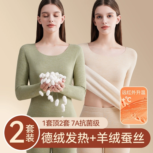 Бархатная утепленная зимняя утепленный лонгслив, термобелье, штаны, облегающий крой