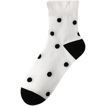 Small flower socks for women spring and autumn socks summer thin mid-tube socks Japanese short-tube cute internet celebrity trendy boneless stockings