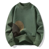 Мужская утепленная демисезонная бархатная японская толстовка с круглым воротником для влюбленных