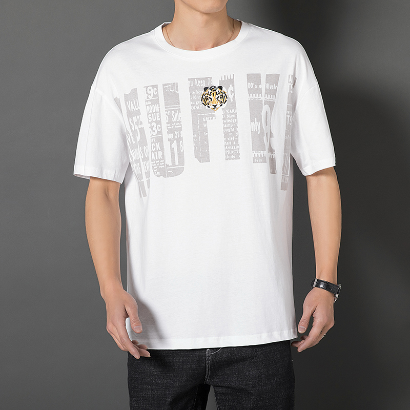 Đường hip-hop t-shirt nam phong cách retro Nhật Bản Hàn Quốc phiên bản của xu hướng ins sinh viên sóng in nam Sidon lăm tay T-shirt