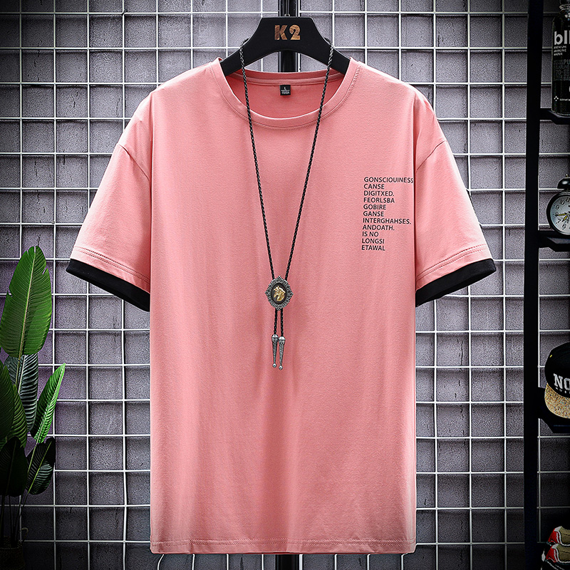 2020 người đàn ông mới mùa hè của ngắn tay t-shirt Hàn Quốc phiên bản của xu hướng loose-fitting áo thun thương hiệu bông thủy triều khâu đáy nửa tay áo