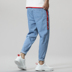 Mùa hè Jeans nam 2020 mới của Hàn Quốc phiên bản Trend Casual Loose Straight sọc chín điểm thể thao 100 mảnh quần. 