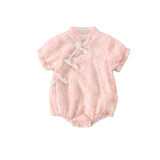 Комбинезон для новорожденных для младенца для девочек, летняя одежда, ципао, летнее тонкое боди для принцессы