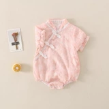 Комбинезон для новорожденных для младенца для девочек, летняя одежда, ципао, летнее тонкое боди для принцессы