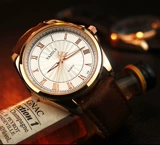 Мужские часы, элитные кварцевые часы, ремень, в корейском стиле