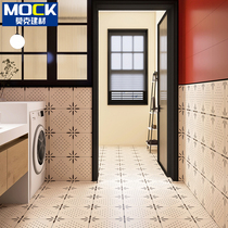 Tail Sunflower-Style Retro Toilet Tile Bathroom Small Flower Brick Red Kitchen Wall Brick Toilet Bathroom floor tiles