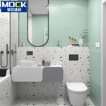 Net Red Feather Brick Method Type Retro Toilet Tile Bathroom Toilet Wall Brick Kitchen Balcony Three-dimensional Folk Juku Decoration