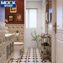 Fa-style retro soft light Kitchen Toilet Wall Brick Green Flower brick Bathrooms Balcony Dining Room Folk Sleeping tiles