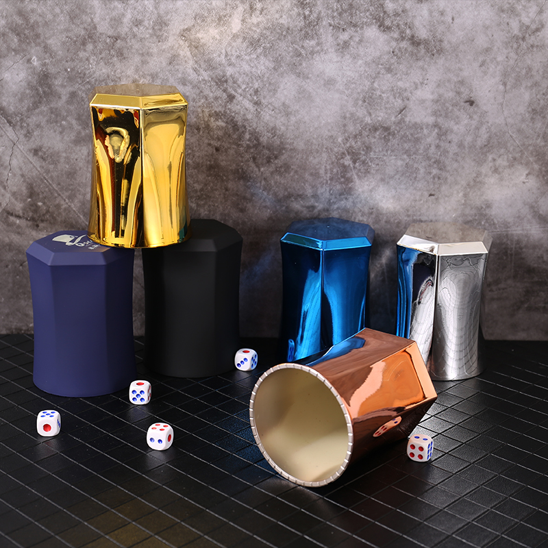 KTV Night Field Color Dice Set Electroplated Hexagon Dice Rock Dice Rock Dice can customize LOGO