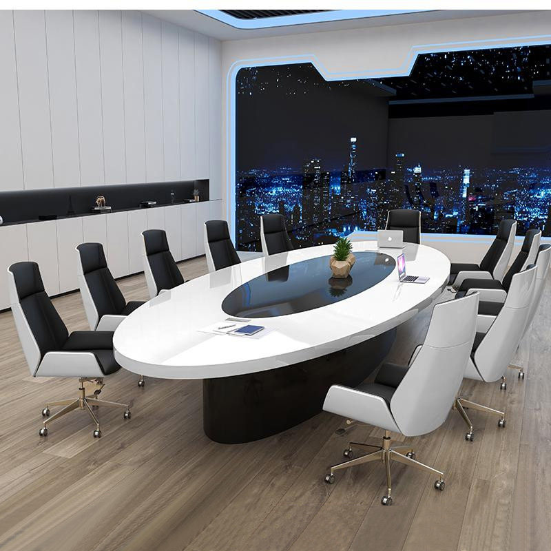 Lacquer conference table oval conference table office meeting desk large negotiation table modern fashion customization