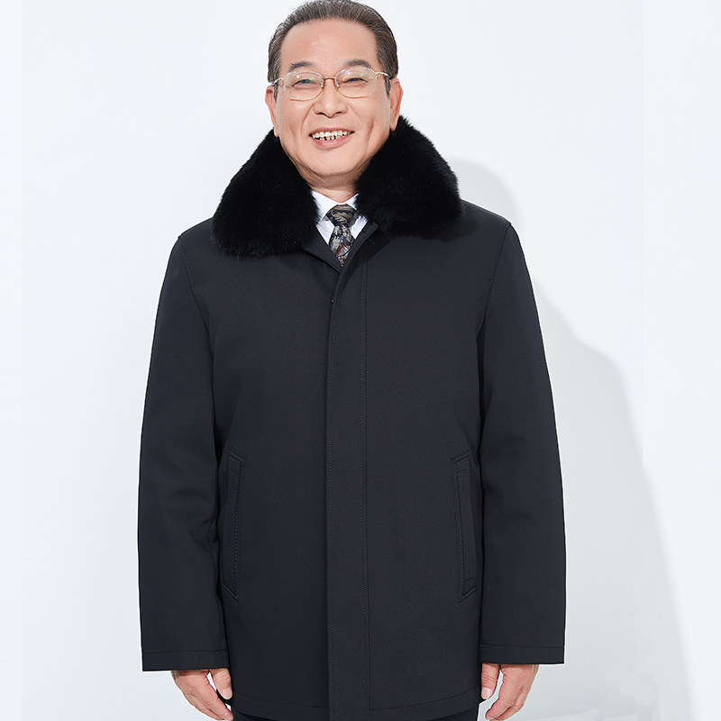 Middle aged cotton clothes masculiny thickened jacket middle-aged cotton clothes Dad clothes autumn and winter style down jacket for men's cotton padded jacket