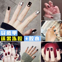Costume Korean style 2019 paste nail art paste fake nails soft long-lasting pattern fiber new product nail piece disassembly and wear
