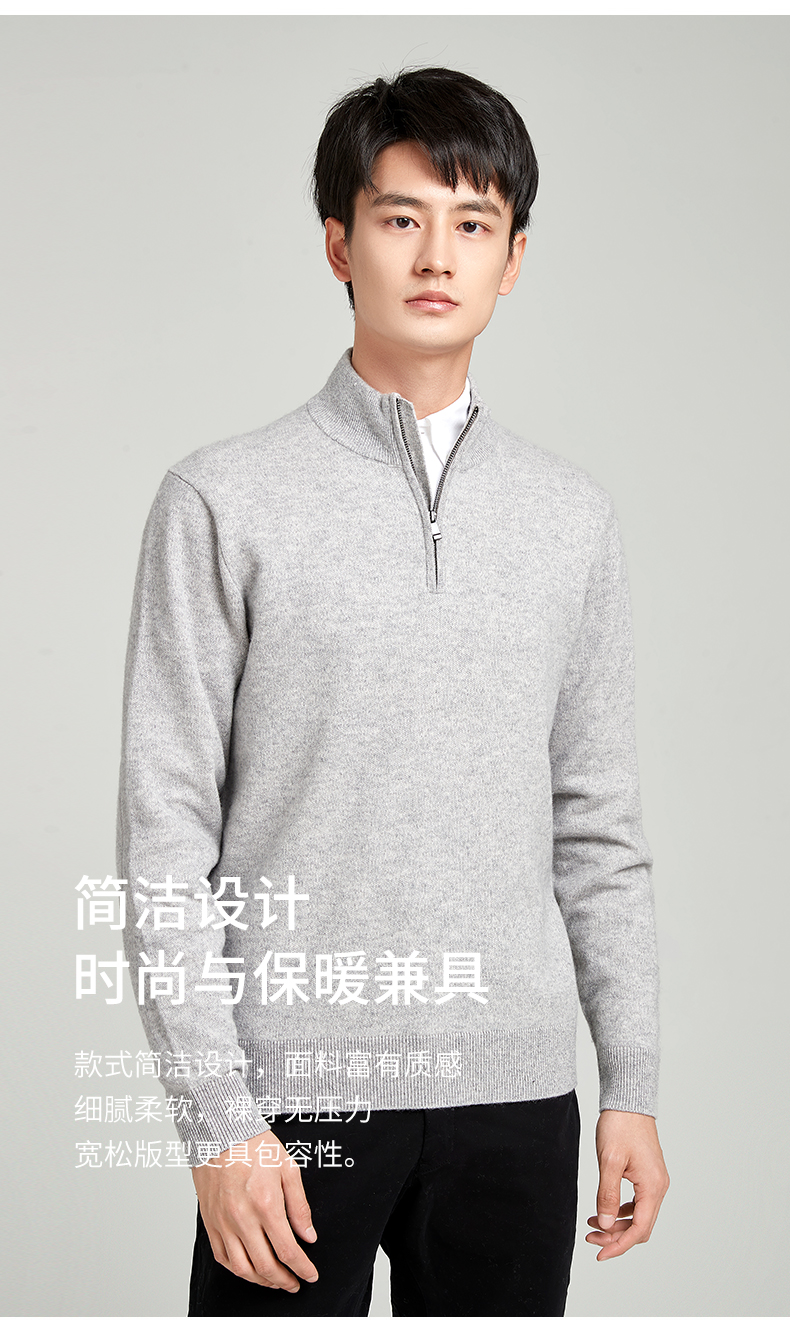 李佳琦精选 凌克 100%羊毛衫 新款拉链领 图2