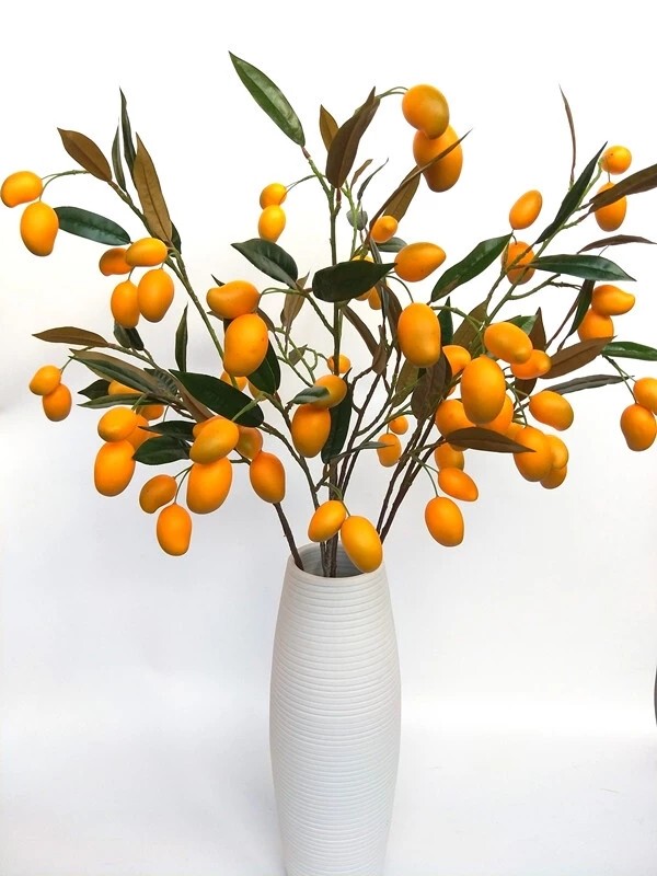 Artificial Mango Branches, Artificial Fruit Branches, Restaurant and Living Room Decoration, Fake Fruit, Mango, Cherry, Fruit and Vegetable Single Branch