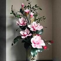 European-style simulated flower magnolia flower feel pu living room restaurant interior decoration ornaments large high-end flowers