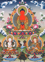 Customized Amitabha Buddha portrait painting photo paper plastic seal Tantra Thangka Lotus Master acquainted with self-interest Bodhisattva