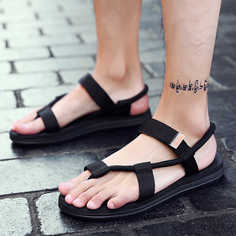 Summer new sandals women's flip flops flat sandals Korean version non-slip fashion beach couple sandals slippers large size