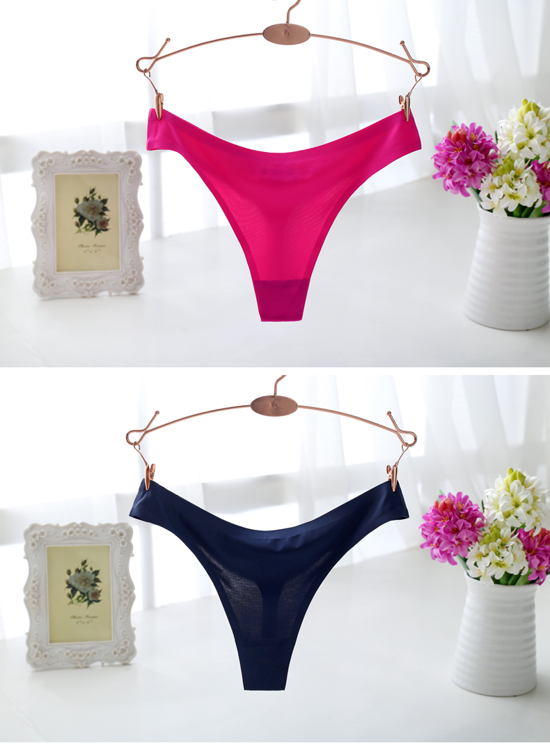 Băng lụa một mảnh liền mạch thong ladies t quần vui vẻ thấp eo hot sexy đồ lót nữ lure ren