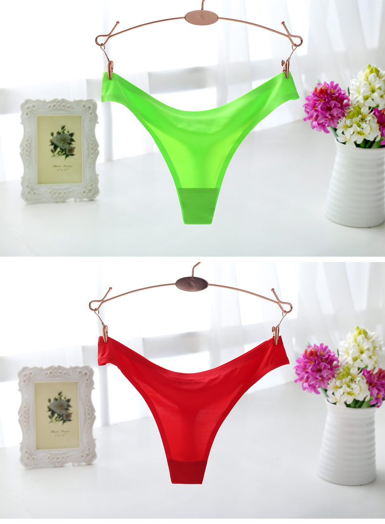 Băng lụa một mảnh liền mạch thong ladies t quần vui vẻ thấp eo hot sexy đồ lót nữ lure ren